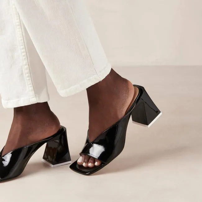 ALOHAS Mules Tasha 8211 Black Patent Leather Mules 8211 Women