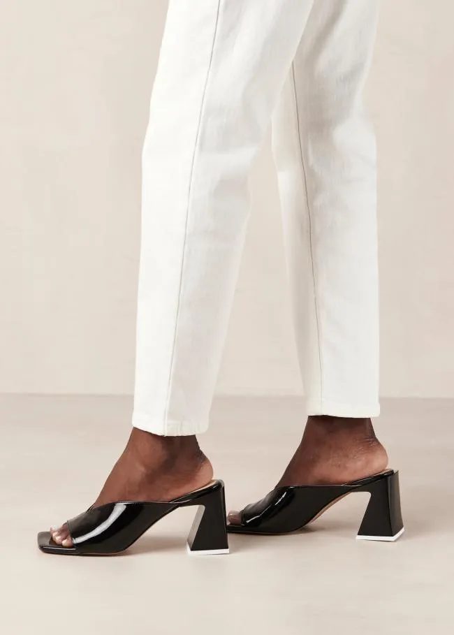 ALOHAS Mules Tasha 8211 Black Patent Leather Mules 8211 Women