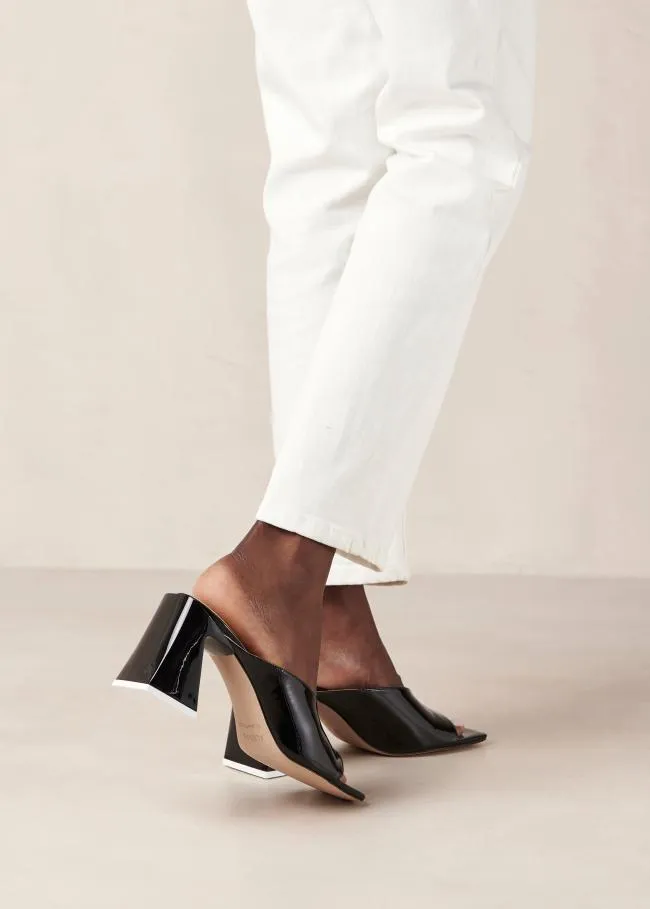 ALOHAS Mules Tasha 8211 Black Patent Leather Mules 8211 Women