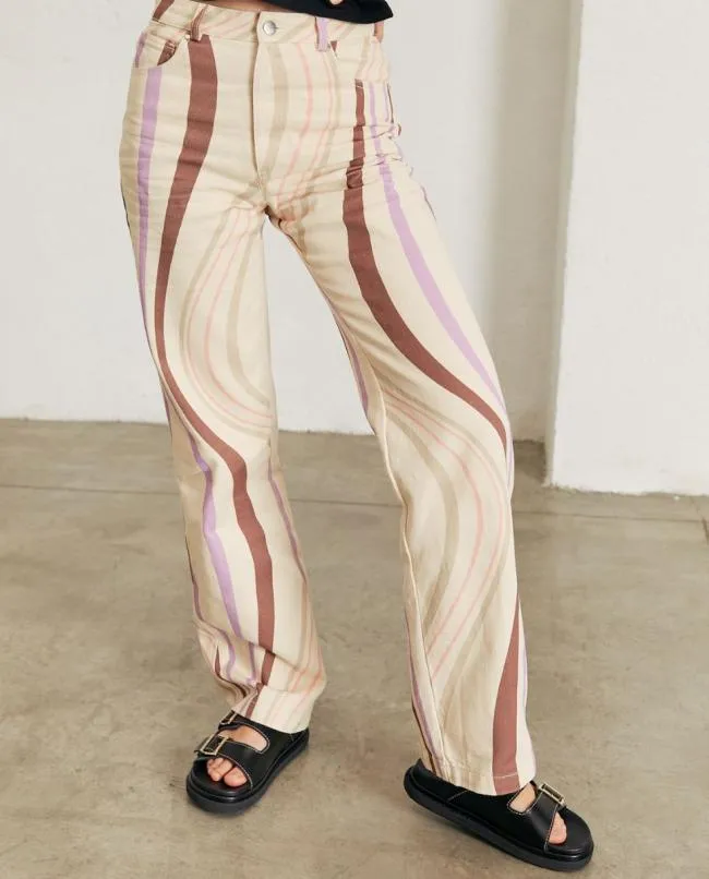 ALOHAS Pants Monday Jelly 8211 Multicolor Cotton Pants 8211 Women