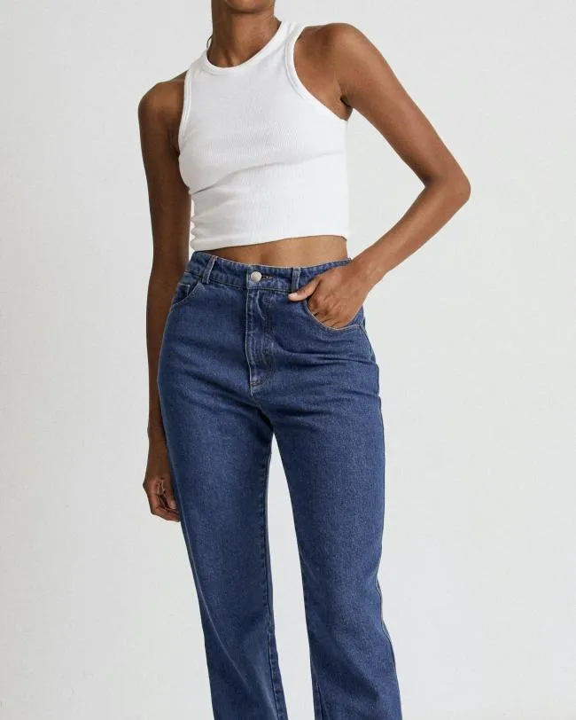 ALOHAS Pants Sunday 8211 Blue Cotton Jeans 8211 Women