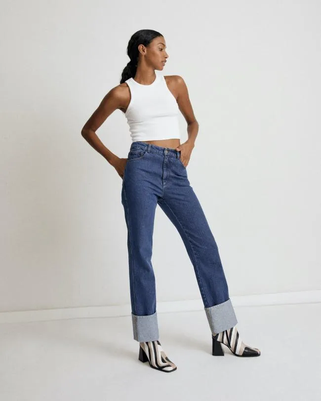 ALOHAS Pants Sunday 8211 Blue Cotton Jeans 8211 Women