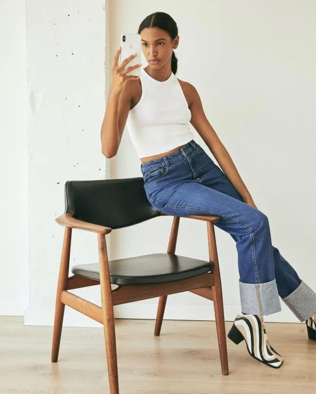 ALOHAS Pants Sunday 8211 Blue Cotton Jeans 8211 Women