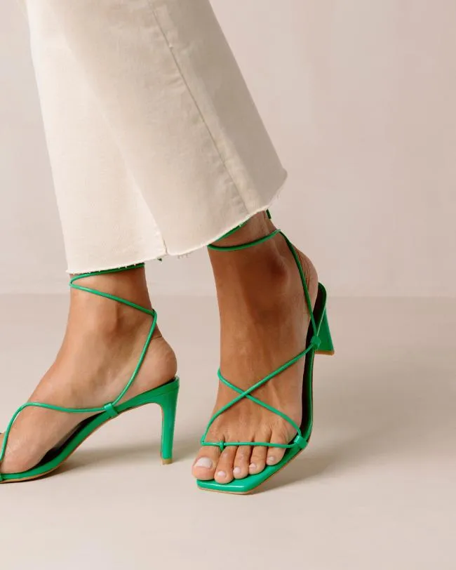 ALOHAS Sandals Bellini 8211 Green Leather Sandals 8211 Women
