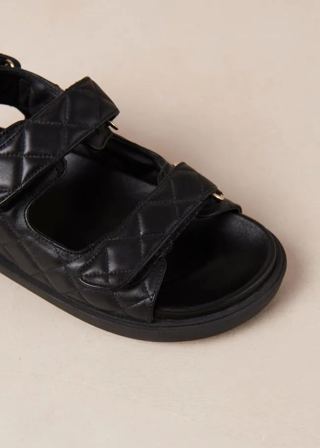 ALOHAS Sandals HookLoop 8211 Black Leather Sandals 8211 Women