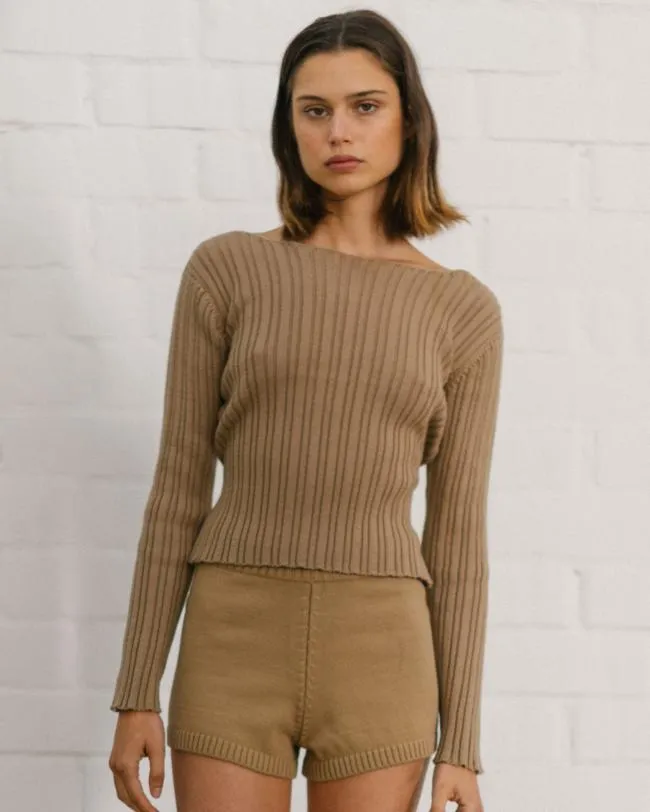 ALOHAS Sweaters and Cardigans Honest 8211 Brown Knit Top 8211 Women