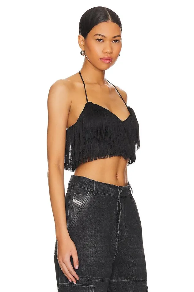 Andi Fringe Top Black Women Lovers and Friends Tops