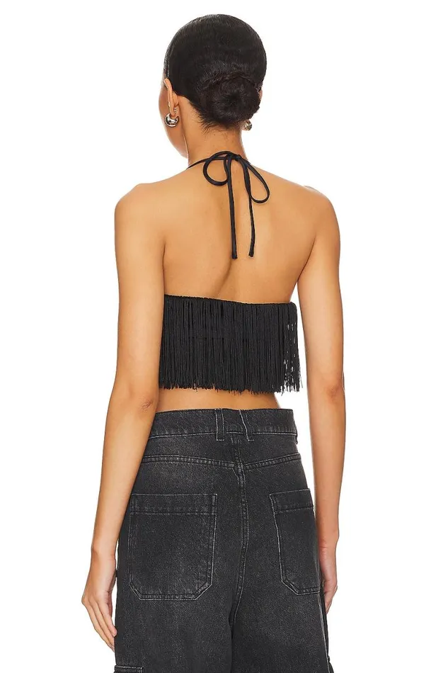 Andi Fringe Top Black Women Lovers and Friends Tops