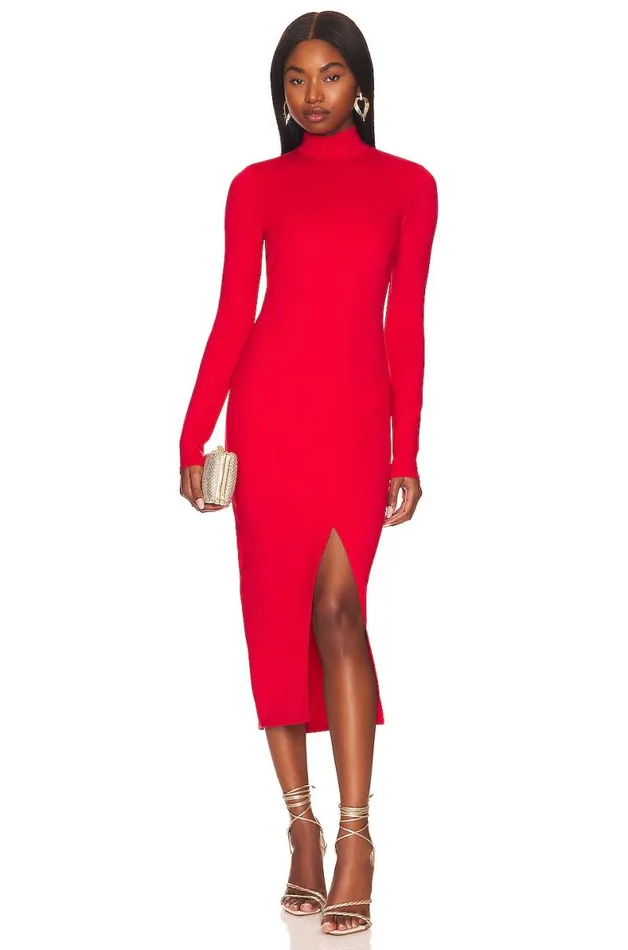 Andie Midi Dress Scarlet Red Women Lovers and Friends Dresses