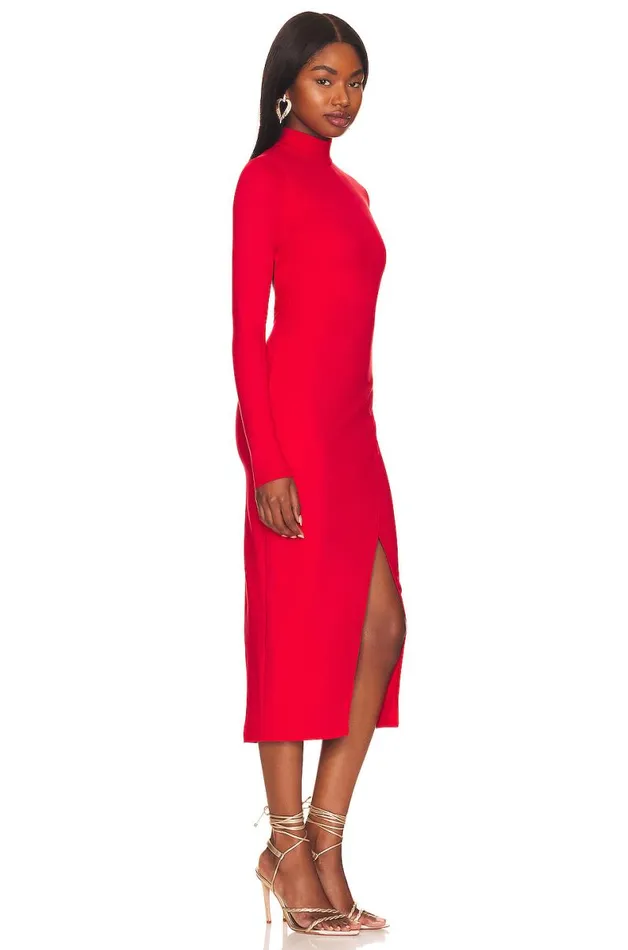Andie Midi Dress Scarlet Red Women Lovers and Friends Dresses