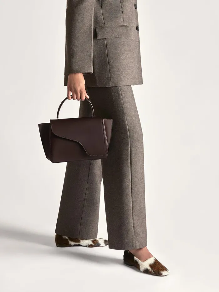 ATP Atelier Icon Bags Arezzo Walnut Leather Handbag Walnut 8211 Women