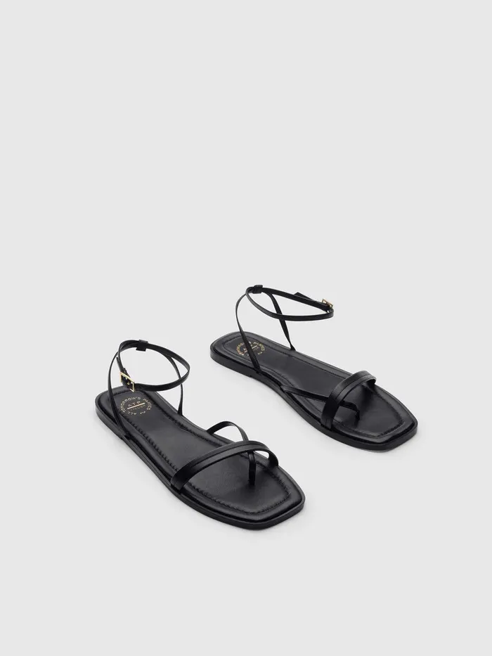 ATP Atelier Sandals Miane Black Nappa Strappy Sandals Black 8211 Women