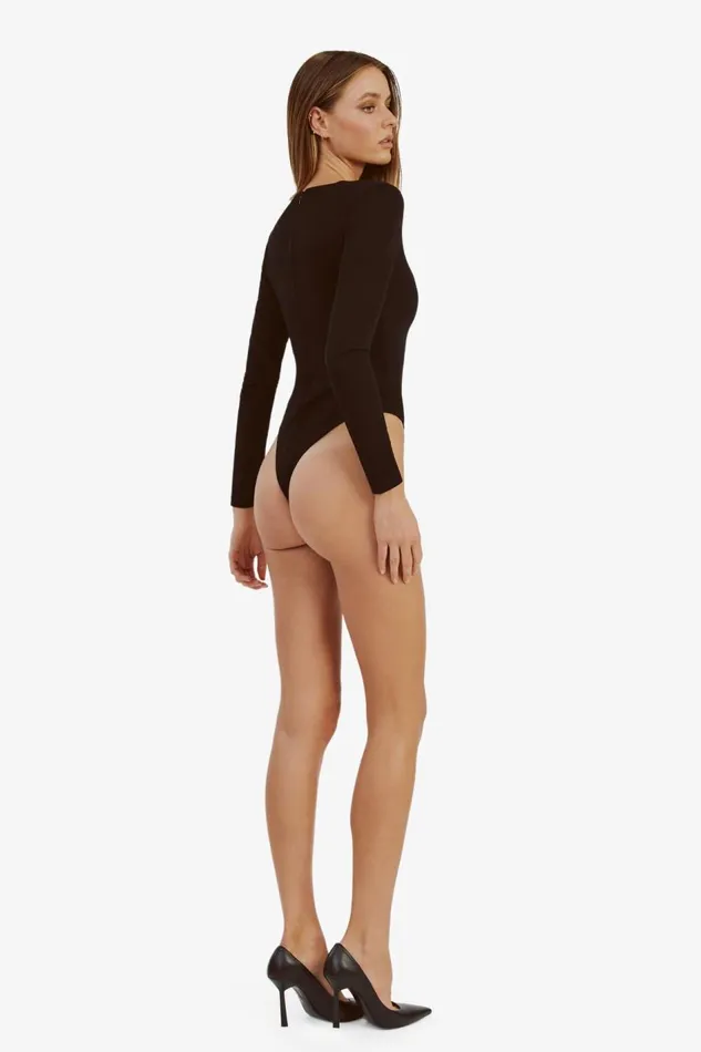 Bardot Bodysuits Kameron Knit Bodysuit In Black 8211 Women Bardot Bodysuits Kameron Knit Bodysuit In Black 8211 Women