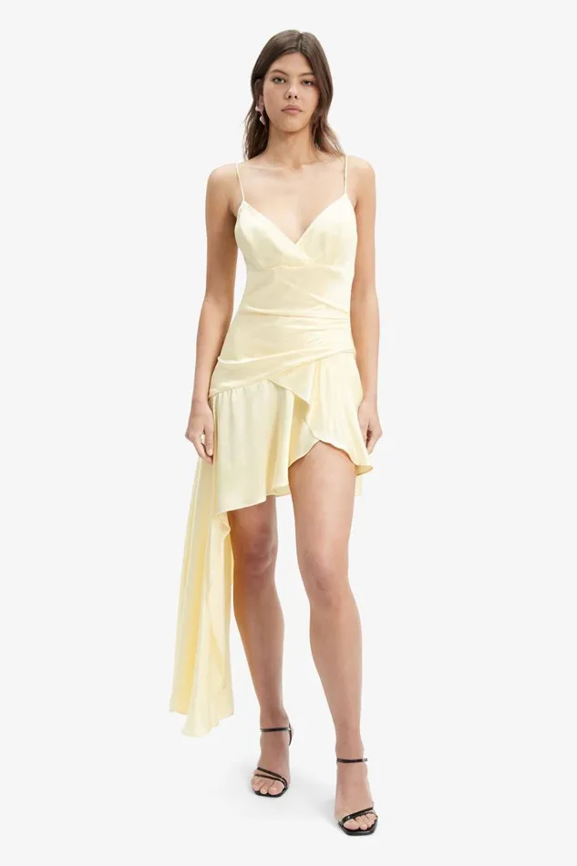 Bardot Day To Night Dresses Idres High Low Dress In Canary Ylw 8211 Women Bardot Day To Night Dresses Idres High Low Dress In Canary Ylw 8211 Women