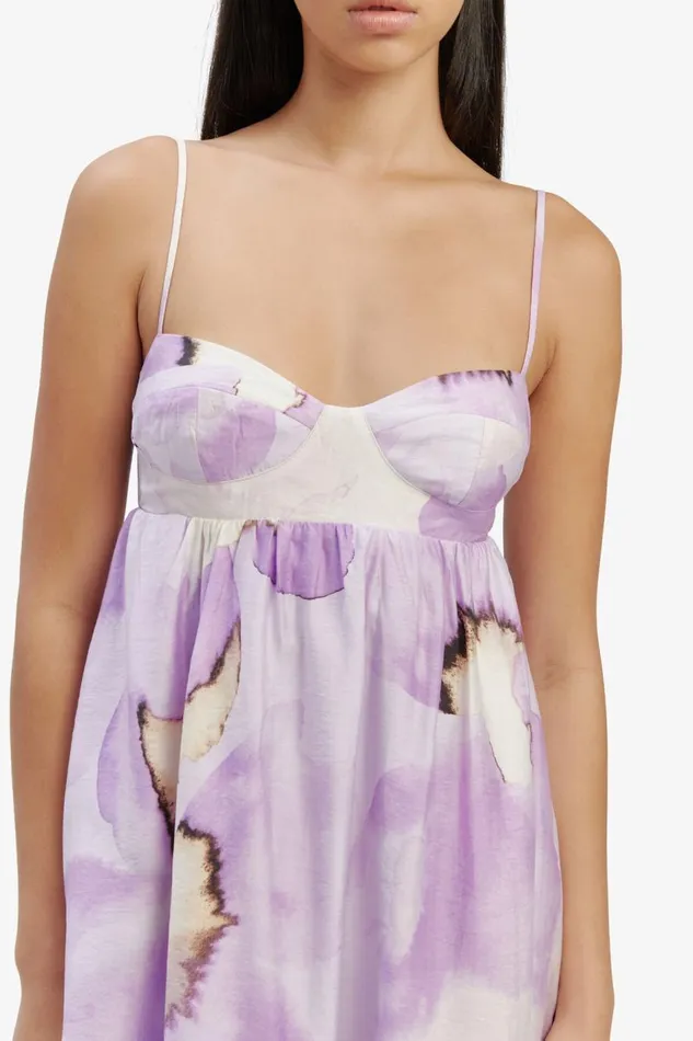 Bardot Day To Night Dresses Lenora Printed Midi Dress In Lavndr Fl 8211 Women Bardot Day To Night Dresses Lenora Printed Midi Dress In Lavndr Fl 8211 Women