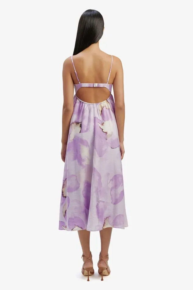 Bardot Day To Night Dresses Lenora Printed Midi Dress In Lavndr Fl 8211 Women Bardot Day To Night Dresses Lenora Printed Midi Dress In Lavndr Fl 8211 Women