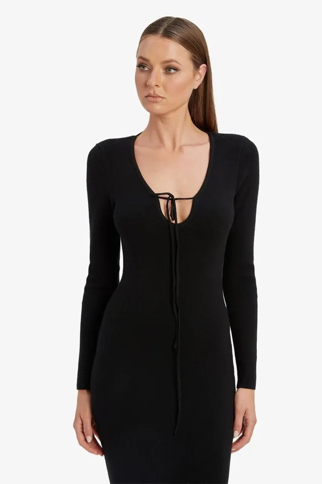 Bardot Day To Night Dresses Verona Knit Midi Dress In Black 8211 Women Bardot Day To Night Dresses Verona Knit Midi Dress In Black 8211 Women