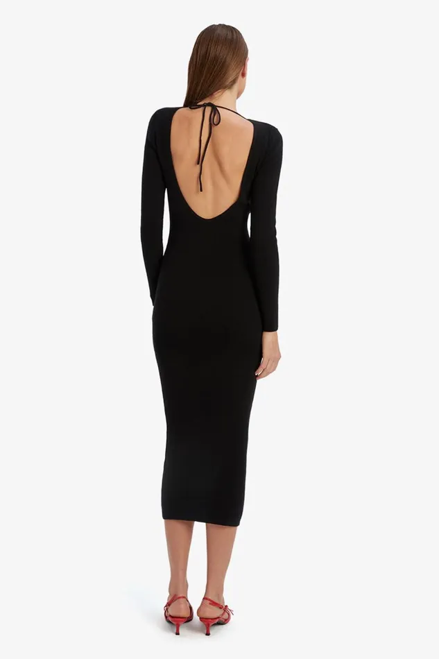 Bardot Day To Night Dresses Verona Knit Midi Dress In Black 8211 Women Bardot Day To Night Dresses Verona Knit Midi Dress In Black 8211 Women