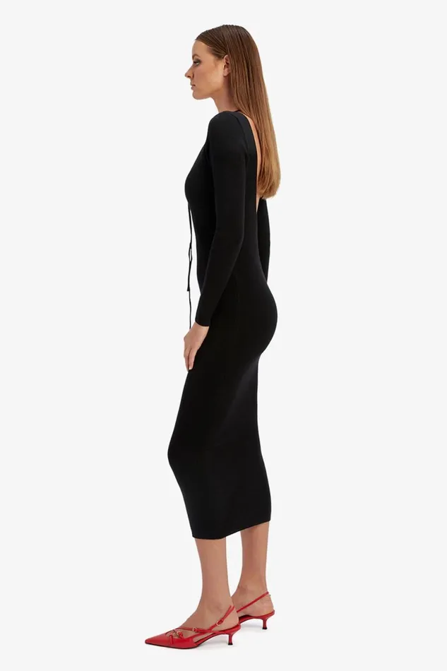 Bardot Day To Night Dresses Verona Knit Midi Dress In Black 8211 Women Bardot Day To Night Dresses Verona Knit Midi Dress In Black 8211 Women