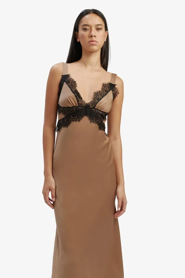 Bardot Occasion Dresses Delta Satin Midi Dress In Bronze 8211 Women Bardot Occasion Dresses Delta Satin Midi Dress In Bronze 8211 Women