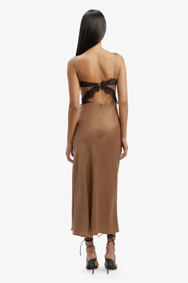 Bardot Occasion Dresses Delta Satin Midi Dress In Bronze 8211 Women Bardot Occasion Dresses Delta Satin Midi Dress In Bronze 8211 Women