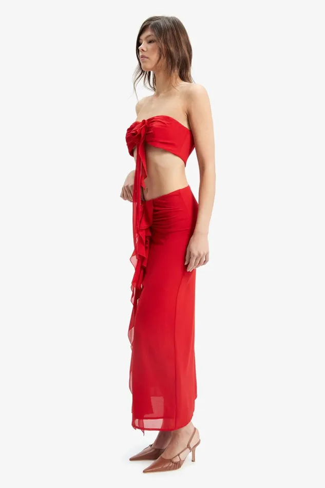 Bardot Party Tops Akasha Flower Top In Deep Red 8211 Women Bardot Party Tops Akasha Flower Top In Deep Red 8211 Women