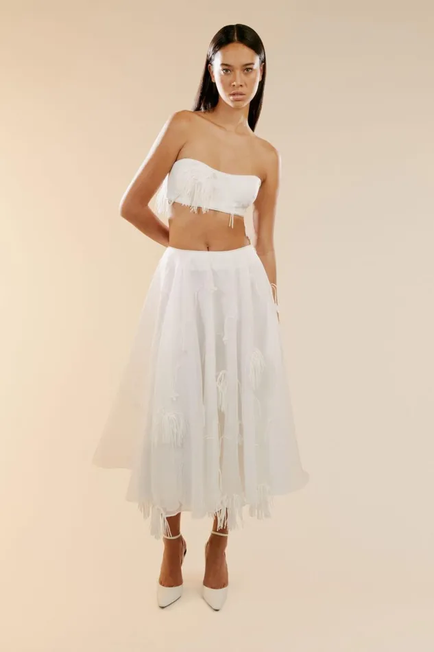 Bardot Party Tops Marcelle Crop Top In Orchid White 8211 Women