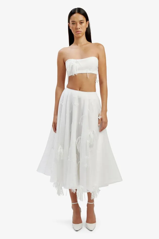 Bardot Party Tops Marcelle Crop Top In Orchid White 8211 Women Bardot Party Tops Marcelle Crop Top In Orchid White 8211 Women