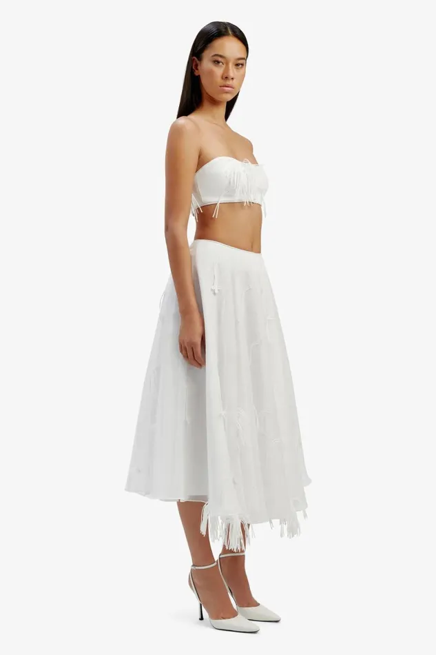 Bardot Party Tops Marcelle Crop Top In Orchid White 8211 Women Bardot Party Tops Marcelle Crop Top In Orchid White 8211 Women
