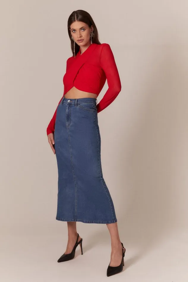 Bardot Shirts and Blouses Aliyah Top In Fire Red 8211 Women