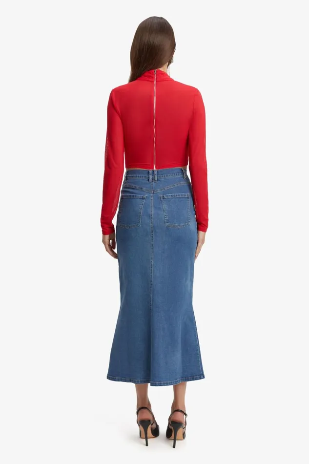 Bardot Shirts and Blouses Aliyah Top In Fire Red 8211 Women