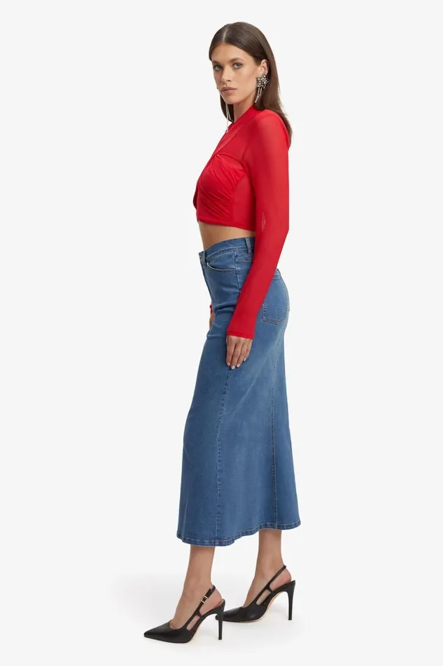 Bardot Shirts and Blouses Aliyah Top In Fire Red 8211 Women