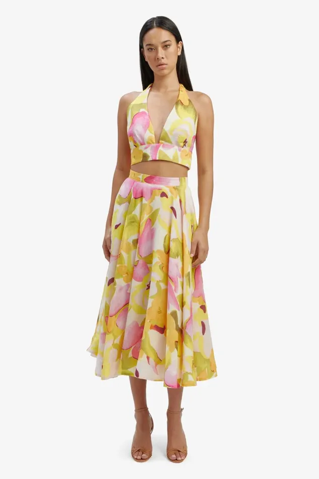 Bardot Skirts Mirabelle Midi Skirt In Wall Flrl 8211 Women Bardot Skirts Mirabelle Midi Skirt In Wall Flrl 8211 Women