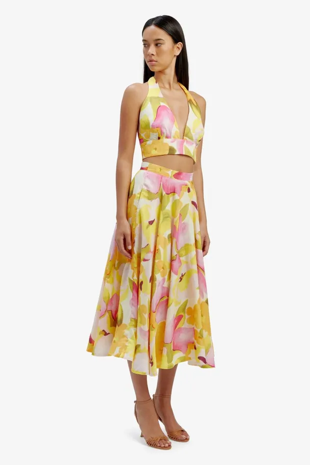 Bardot Skirts Mirabelle Midi Skirt In Wall Flrl 8211 Women Bardot Skirts Mirabelle Midi Skirt In Wall Flrl 8211 Women