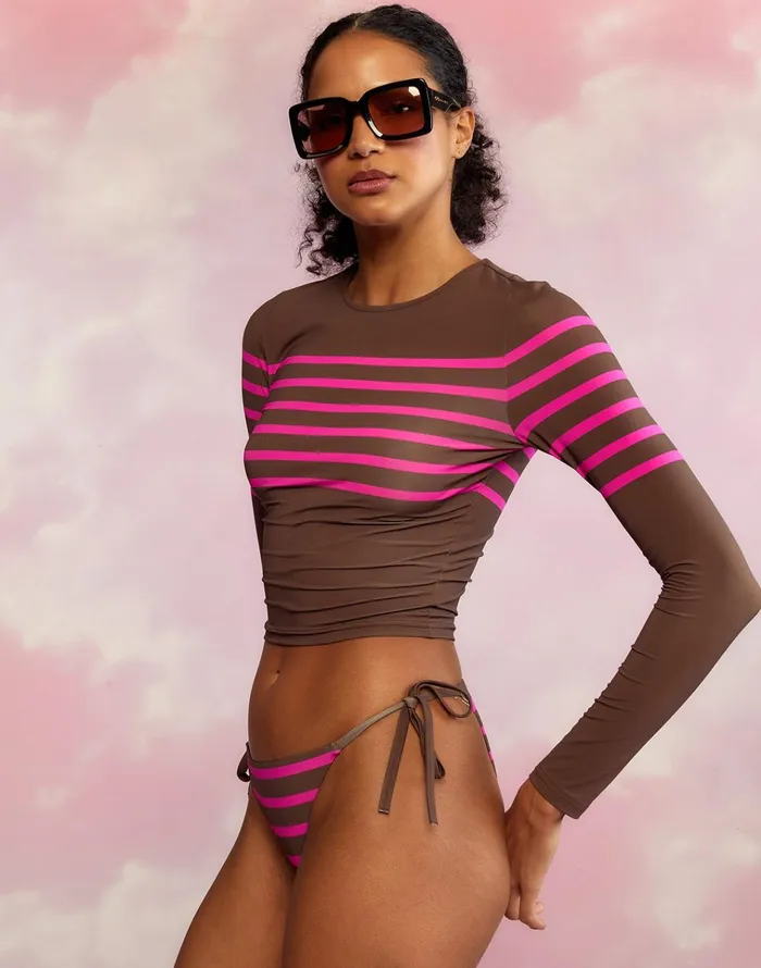 Becca String Bikini Bottom 8211 Brwpnk Women Cynthia Rowley Surf and Swim