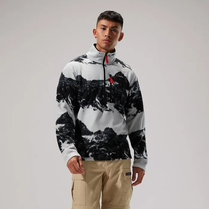 Berghaus Fleece Prism Print Trango Halfzip Fleece 8211 GreyBlack 8211 MenWomen