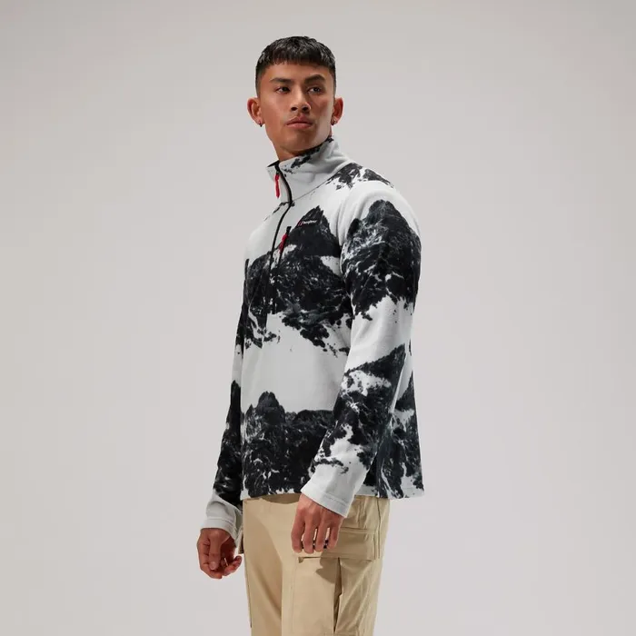 Berghaus Fleece Prism Print Trango Halfzip Fleece 8211 GreyBlack 8211 MenWomen
