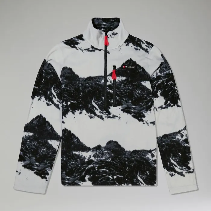 Berghaus Fleece Prism Print Trango Halfzip Fleece 8211 GreyBlack 8211 MenWomen
