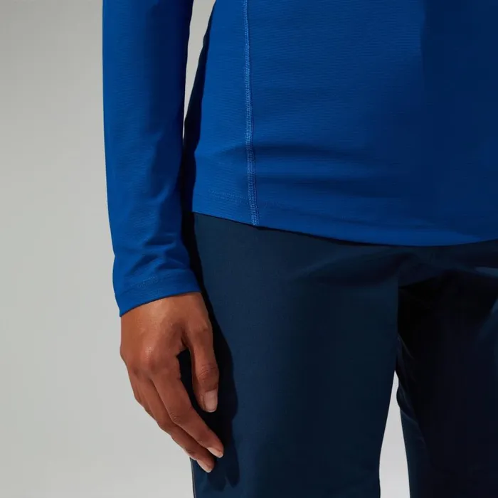 Berghaus TShirts 247 Half Zip Long Sleeve Tech Tee 8211 Blue 8211 Women Berghaus TShirts 247 Half Zip Long Sleeve Tech Tee 8211 Blue 8211 Women