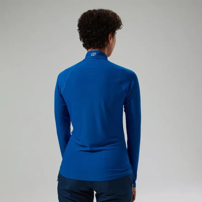 Berghaus TShirts 247 Half Zip Long Sleeve Tech Tee 8211 Blue 8211 Women Berghaus TShirts 247 Half Zip Long Sleeve Tech Tee 8211 Blue 8211 Women