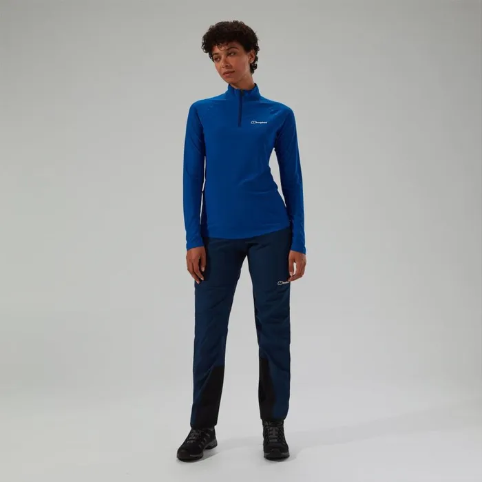 Berghaus TShirts 247 Half Zip Long Sleeve Tech Tee 8211 Blue 8211 Women Berghaus TShirts 247 Half Zip Long Sleeve Tech Tee 8211 Blue 8211 Women