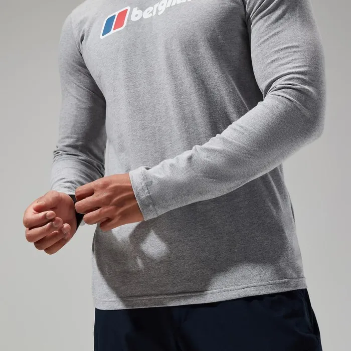 Berghaus TShirts Big Logo Long Sleeve Tee Dark Grey 8211 Men Berghaus TShirts Big Logo Long Sleeve Tee Dark Grey 8211 Men
