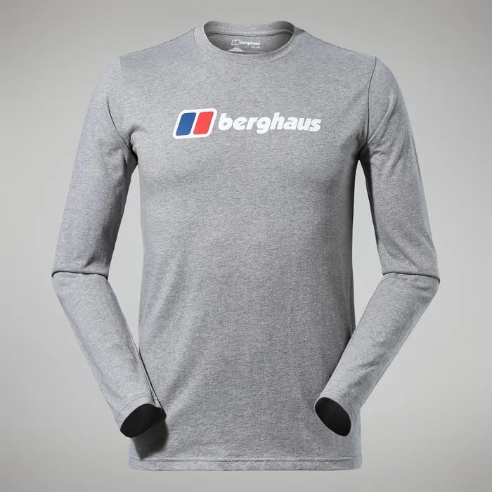 Berghaus TShirts Big Logo Long Sleeve Tee Dark Grey 8211 Men Berghaus TShirts Big Logo Long Sleeve Tee Dark Grey 8211 Men