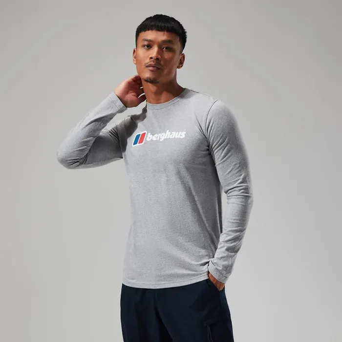Berghaus TShirts Big Logo Long Sleeve Tee Dark Grey 8211 Men Berghaus TShirts Big Logo Long Sleeve Tee Dark Grey 8211 Men