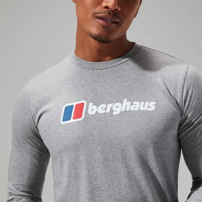 Berghaus TShirts Big Logo Long Sleeve Tee Dark Grey 8211 Men Berghaus TShirts Big Logo Long Sleeve Tee Dark Grey 8211 Men