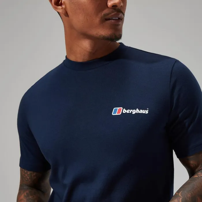 Berghaus TShirts Organic Front and Back Logo Tee Dark Blue 8211 Men Berghaus TShirts Organic Front and Back Logo Tee Dark Blue 8211 Men