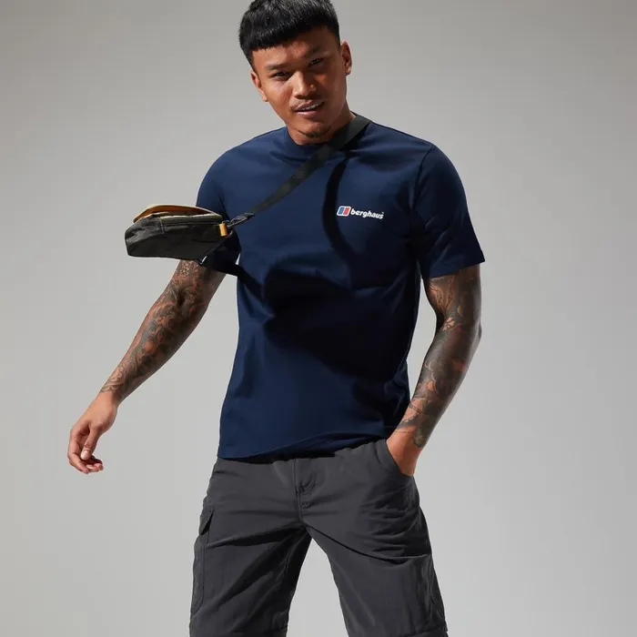 Berghaus TShirts Organic Front and Back Logo Tee Dark Blue 8211 Men Berghaus TShirts Organic Front and Back Logo Tee Dark Blue 8211 Men