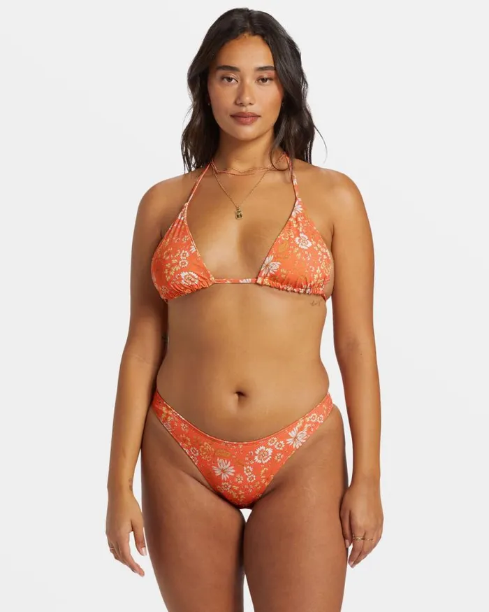 Billabong Bikinis In Dream Space Reversible MultiWay Triangle Bikini Top Sweet Papaya 8211 Women