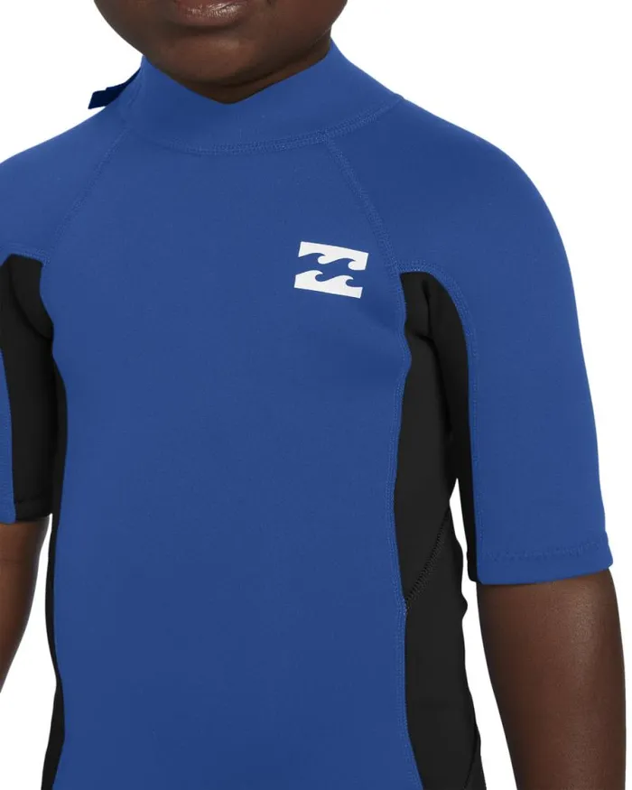 Billabong Boys 27 Yrs Little Boys 2mm Foil Back Zip Short Sleeve Spring Wetsuit Mid Blue 8211 Men Billabong Boys 27 Yrs Little Boys 2mm Foil Back Zip Short Sleeve Spring Wetsuit Mid Blue 8211 Men