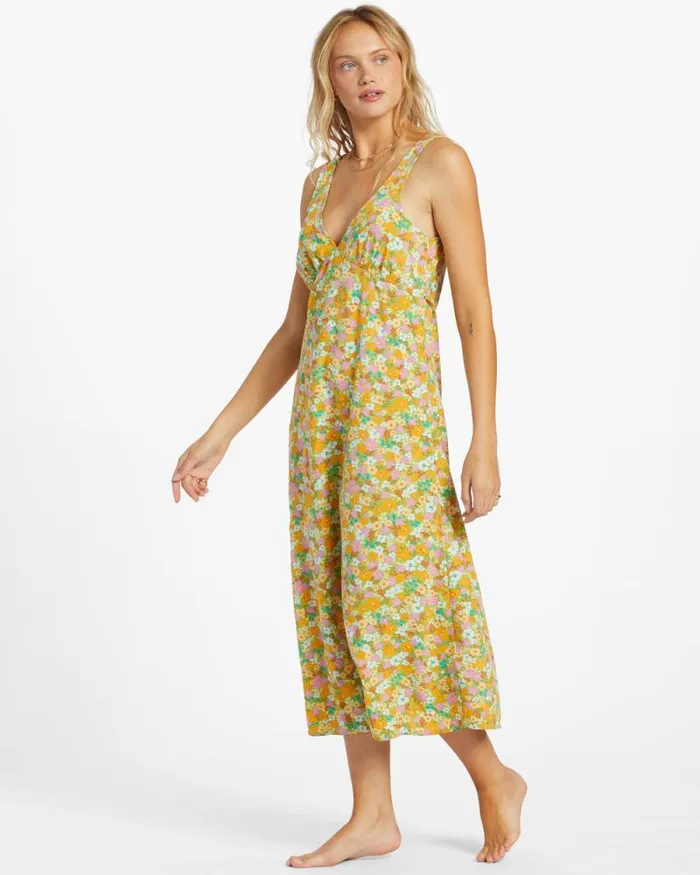 Billabong Dresses Feel The Love Midi Dress Palm Green 8211 Women Billabong Dresses Feel The Love Midi Dress Palm Green 8211 Women